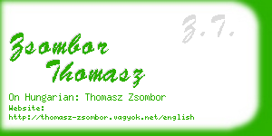 zsombor thomasz business card